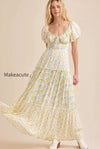 puff-sleeve-floral-v-neck-boho-dress