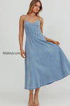 vintage-v-neck-denim-dress