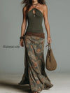 boho-keyhole-neck-vintage-floral-print-maxi-dress