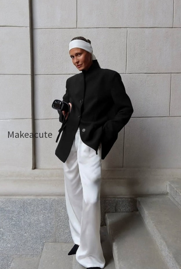 elegant-stand-collar-slim-blazer