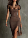 retro-sheer-neckline-slit-hem-midi-dress