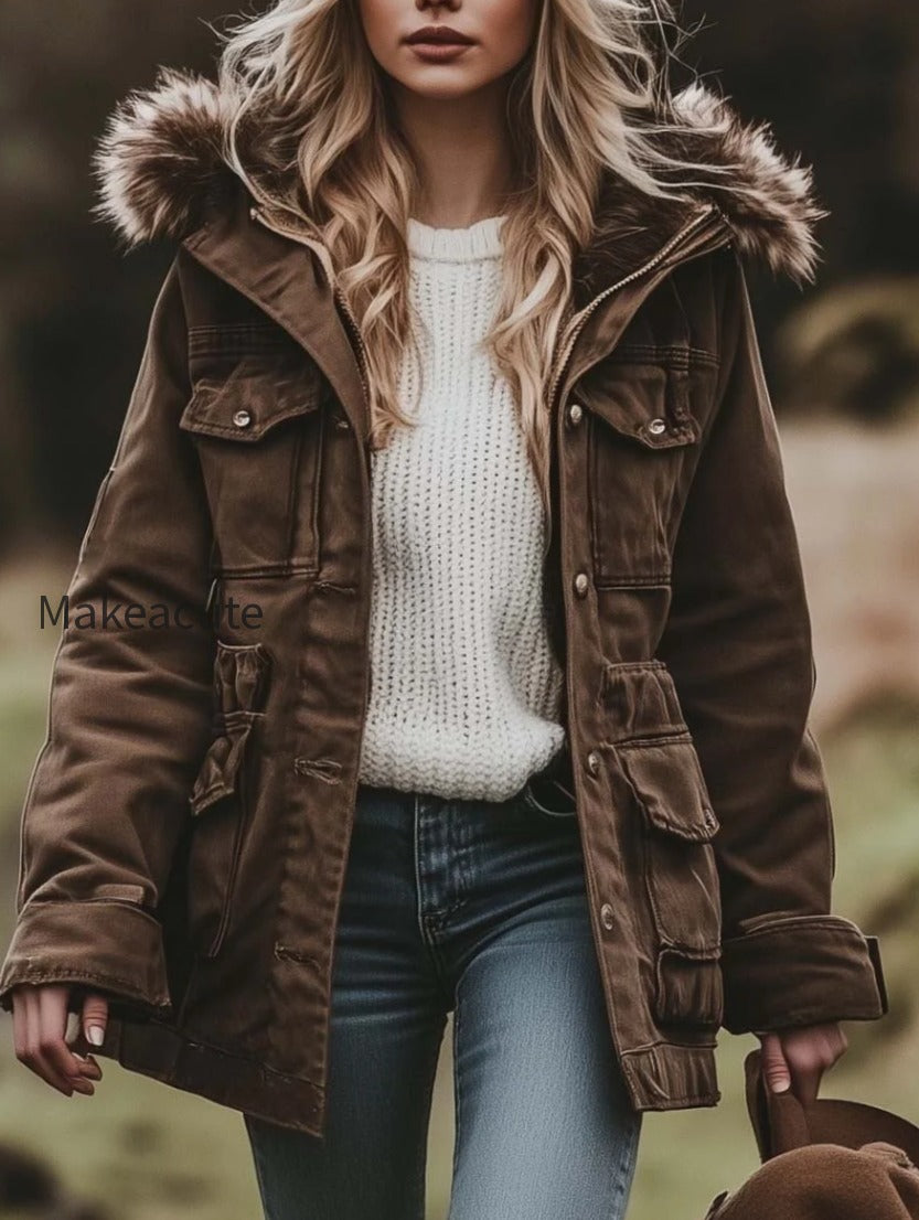womens-vintage-fur-hooded-work-windbreaker-jacket