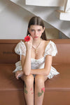 lace-puff-sleeve-ruffle-mini-dress