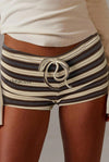 simple-stripe-drawstring-low-waist-shorts