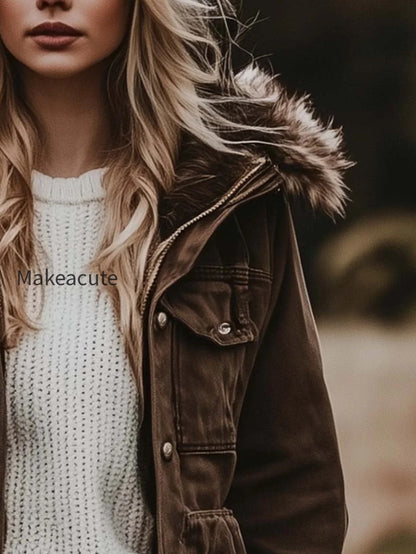 womens-vintage-fur-hooded-work-windbreaker-jacket