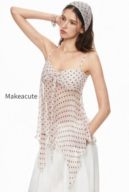 polka-dot-halter-v-neck-tank-top