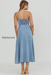vintage-v-neck-denim-dress