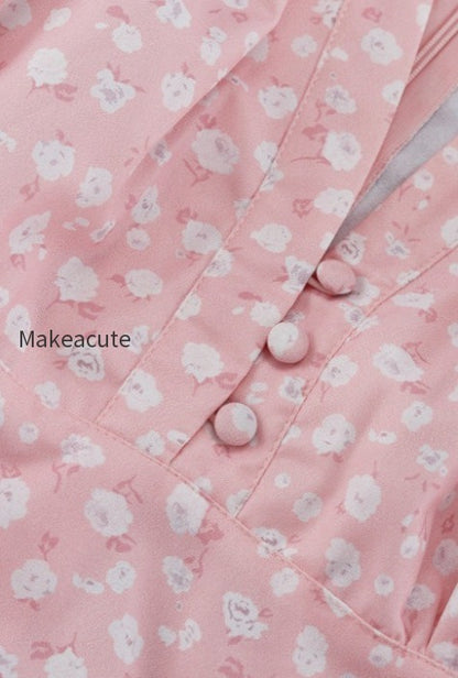 floral-v-neck-tea-length-a-line-mini-dress