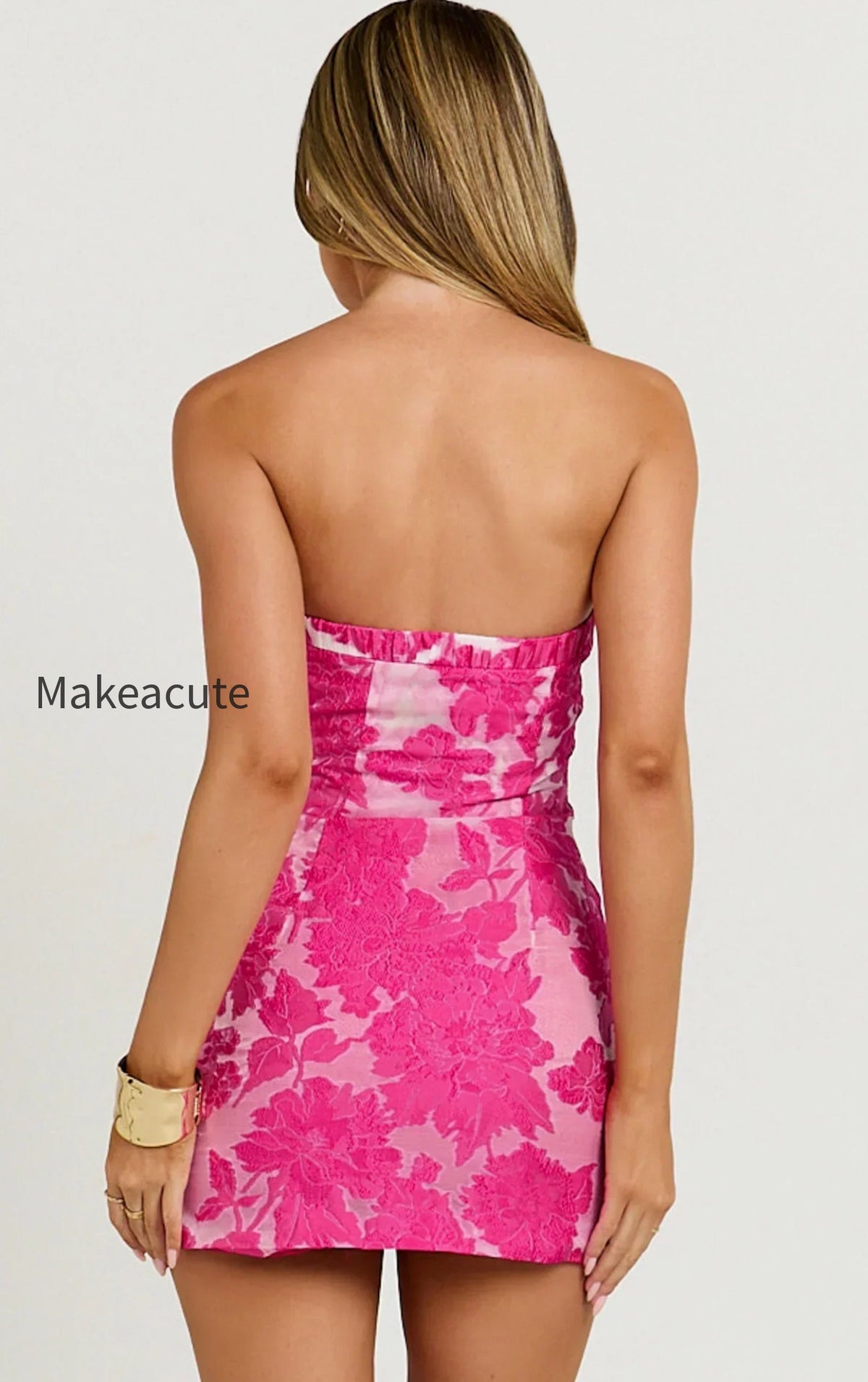amalie-the-label-frederika-strapless-ruffle-detail-jacquard-mini-dress-in-hot-pink