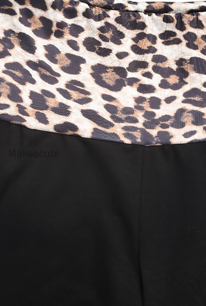 leopard-spliced-wide-leg-pants
