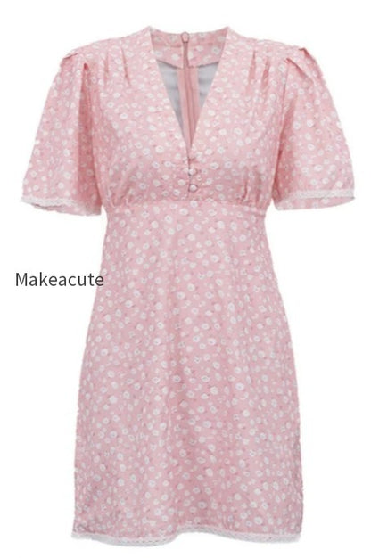 floral-v-neck-tea-length-a-line-mini-dress