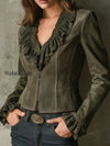 vintage-olive-green-ruffled-suede-jacket-with-baroque-embroidered