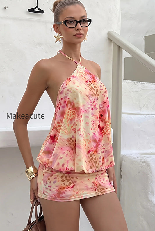 chic-print-halter-backless-tie-waist-bodycon-mini-dress
